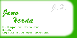 jeno herda business card